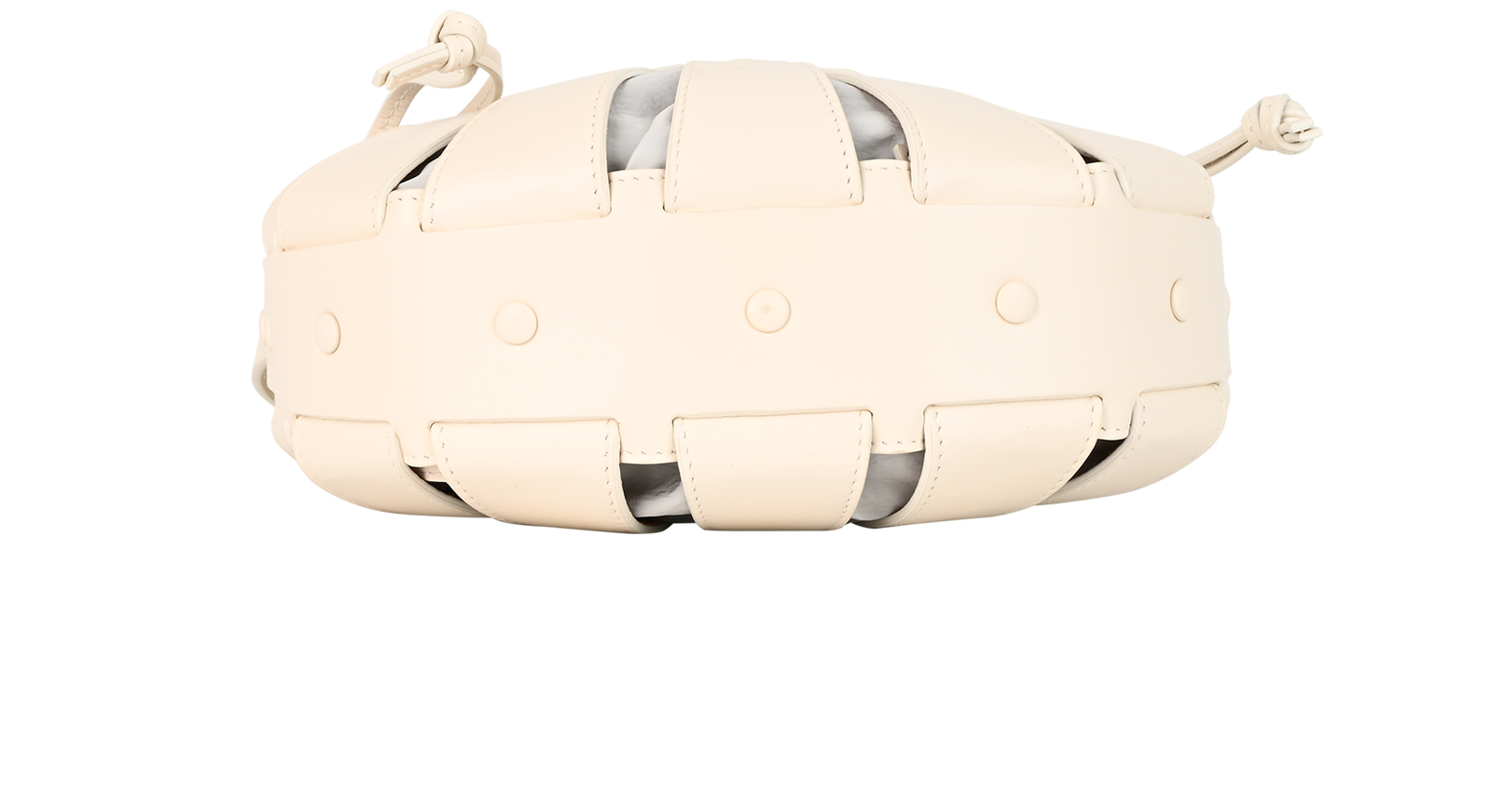 Small The Shell, &pound;750, Handbags, White, Fabric/Leather, Top view